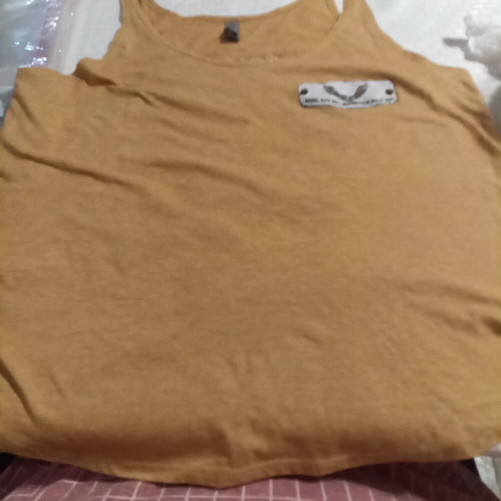 Next Level Apparel Women's Tank Angel City Motorcycle Club Graphic XL Gold